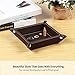 YAPISHI Valet Tray Leather Catchall Jewelry Tray Dice Box Bedside Tray Key Phone Coin Change Watches and Candy Holder Sundries Entryway Tray
