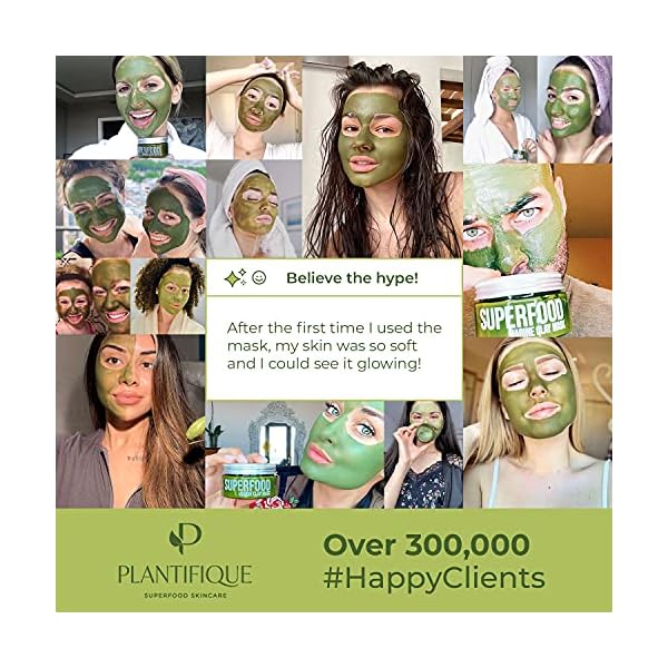 Clay-Mask-by-Plantifique-100-Vegan-with-Avocado-Superfoods-Dermatologist-Tested-Hydrating-Dead-Sea-Mud-Mask-Organic-Face-Mask-Face-Masks-Skincare-100ml34-Oz-Face-Mask-Skin-Care-for-Acne PLANTIFIQUE Korean Skin Care Detox Face Mask with Avocado & Superfoods - Hydrating Clay Mud Mask Dermatologist Tested for Face and Body - Vegan Skincare 3.4 Oz/100ml