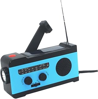 BETOOKY Mini Rádio Mini Lanterna Rádio Tocha Azul Ao Ar Livre Mini Tocha Banco De Potência Mini Tocha Rádio Manivela Energia Móvel Portátil Lanterna Rádio