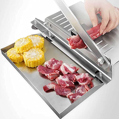 Manual Frozen Beef Mutton Ribs Chicken Chopper Bone Cutter,Stainless Steel Ribs Cleaver Vegetable Cutting Machine,for Home Kitchen Use Commercial