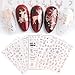 Nagelsticker Weihnachten - JMEOWIO 9 Blatt Nail Art Sticker Nagelaufkleber Selbstklebend Roségold Schneeflocke Urlaub Christmas Dekoration Nageldesign Zubehör Stk Nagel günstig Kaufen-Nagelsticker Weihnachten - JMEOWIO 9 Blatt Nail Art Sticker Nagelaufkleber Selbstklebend Roségold Schneeflocke Urlaub Christmas Dekoration Nageldesign Zubehör