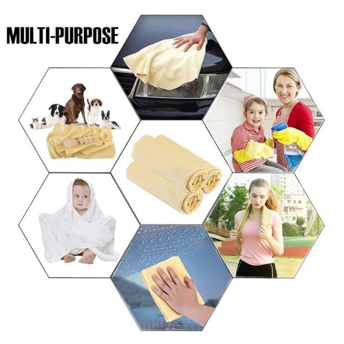 Image of Automaze 3D Texture Premium Chamois, Synthetic Drying Towel for Car /Home /Office, High Water Abosrbant Multipurpose Chamois Towel Cloth(Big Size, Pack of 1)