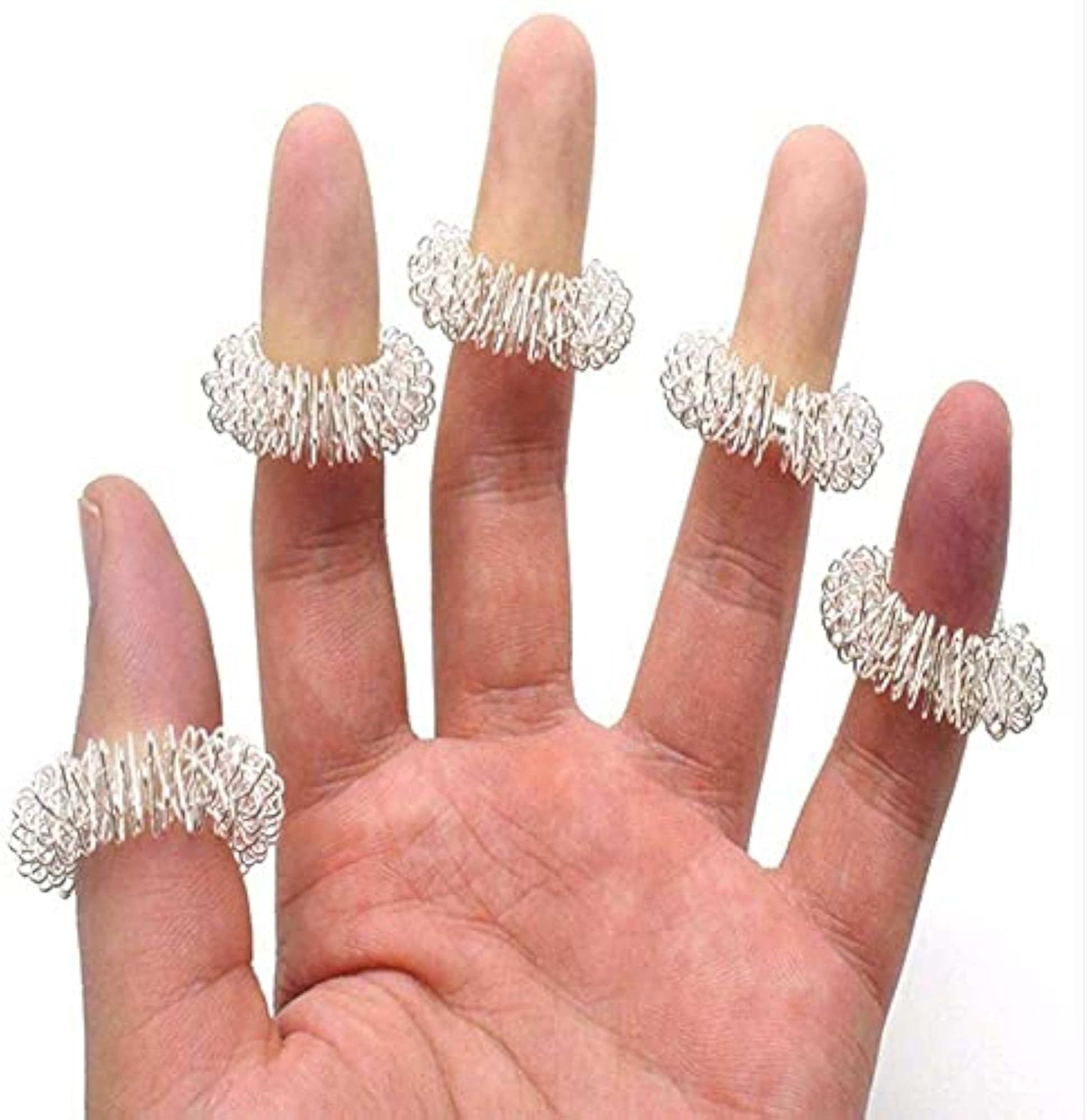 Acupressure Finger Ring Massager Set of 5