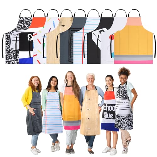 Fullhawl 9 Pack Halloween Teacher Costume Set Cosplay Teacher Halloween