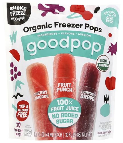 Goodpops Freezer Pops Organic 20Pc 30 FO