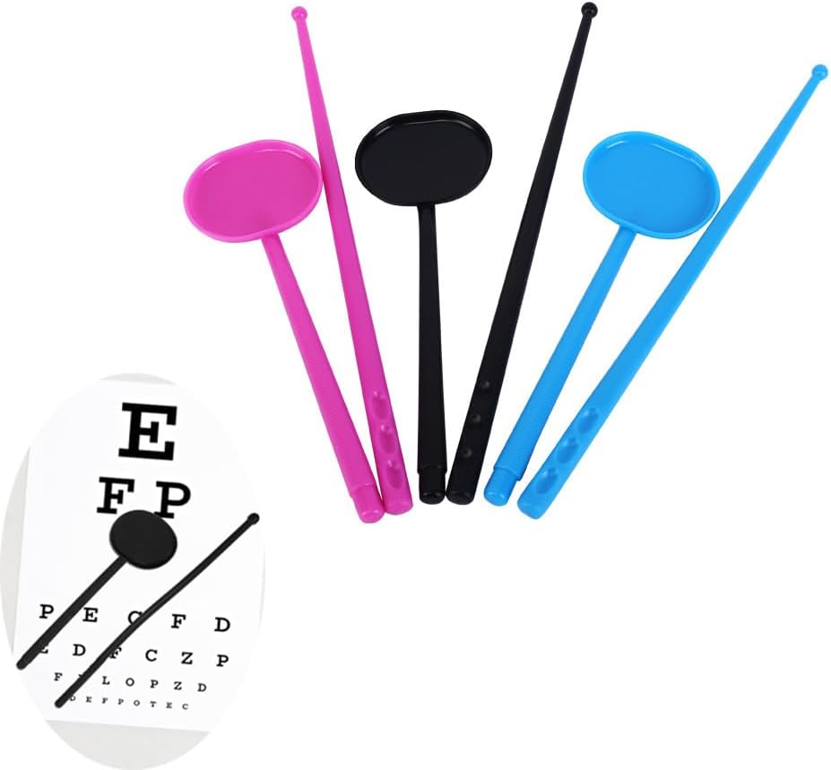 DeaHea Conjunto de 3 conjuntos de oclusores oculares + ponteiro manual kit de ferramentas para exame de gráfico ocular teste de visão óptica oftálmica optometria exame…
