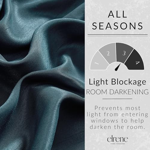 Elrene Home Fashions All Seasons Energy Efficient Room Darkening Rod Pocket Window Panel, 52" x 95" (1), Navy - image 4