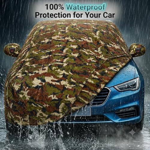 Image of Autofurnish Aero Series Car Cover for Maruti Swift 2024 (100% Waterproof, Triple Stitched, Bottom Elastic,Secure Buckle Strap,Precision-Fit & Breathable Fabric, Car Body Cover) Colour: Green