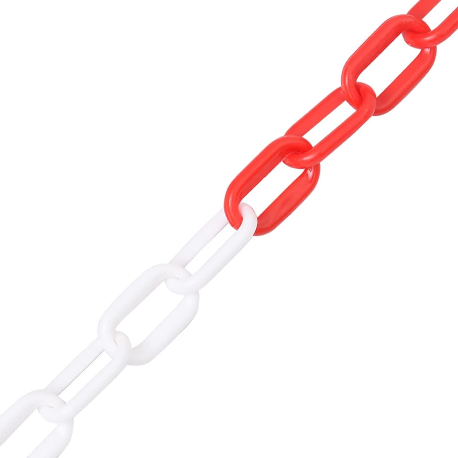 Homgoday Cadena de señalización roja y blanca, 100 m, diámetro de 6 mm, de plástico, decoración de muebles de interior para salón, oficina, dormitorio