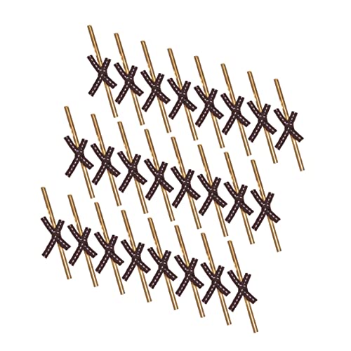 Ipetboom Elegant Bowknot Wrapped Wire Food Sealing Tie 50pcs Metal Wire Wrappers for Baking - Packaging