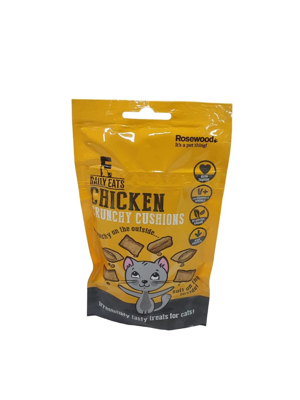 Coussin croustillant au poulet pour chats Rosewood évite l'ennui et le manque d'appétit