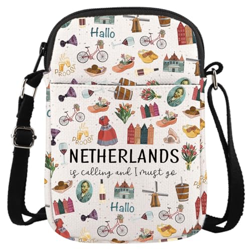 Netherlands Holland Dutch Souvenir Gift Bachelorette Party Gift Netherlands Is Calling I Must Go Travel Makeup Bag