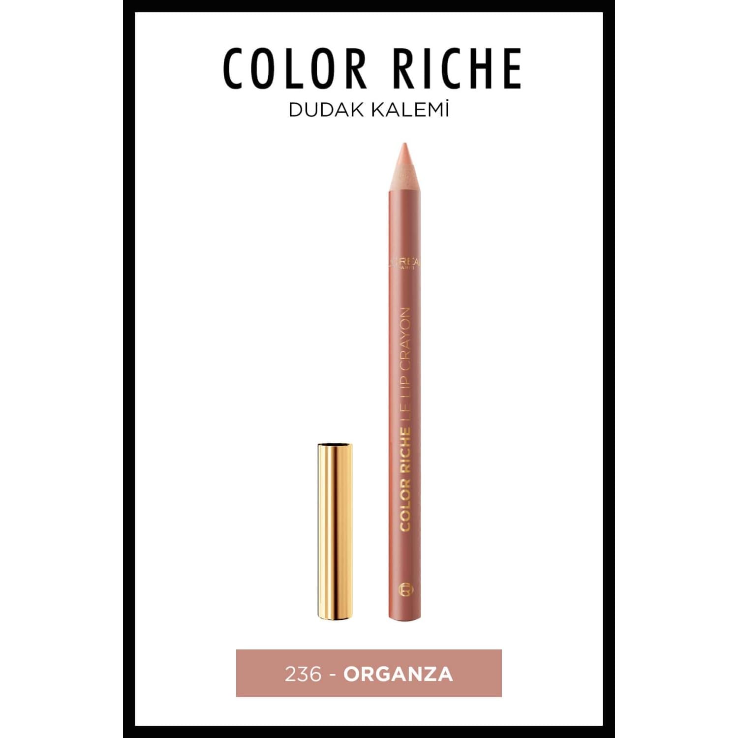 L'Oréal Paris Color Riche Couture Lápiz de Labios, 236 Organza