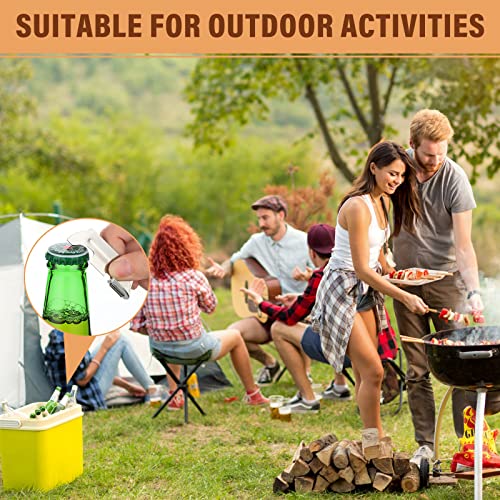 12 Pieces Military Style Can Openers In 2 Styles With Chains Adjustable Stainless Steel Can Opener Silver Camping Can Opener For Travel Camping #TOP4