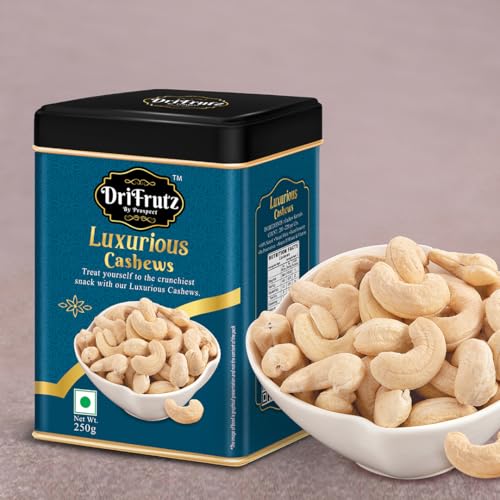 Image of DRIFRUTZ Luxurious Cashew W210 | 500g (250g x 2) | Whole Cashew Kernels | Meant for Curated Gifting, Specialty Cuisine, Dry Fruit Assortments, and Formal Presentation