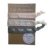 WUNDERSCHÖNES DESIGN – Love, Spitze und Hope in toller rosaner, silberner, grauer und weißer Kombination