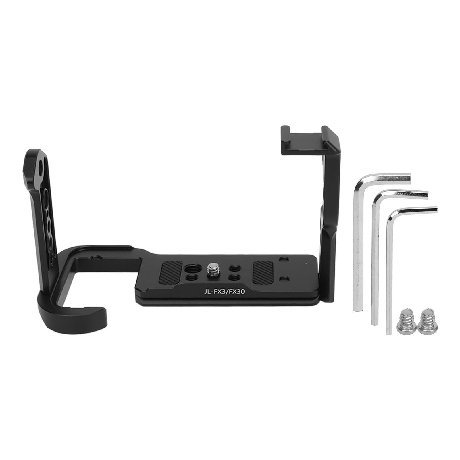 Naroote Staffa a Sgancio Rapido a L, Staffa Angolare in Alluminio, per | Design antiscivolo, aperture precise, installazione semplice, compatibilità più ampia, perfetto per FX3, FX30