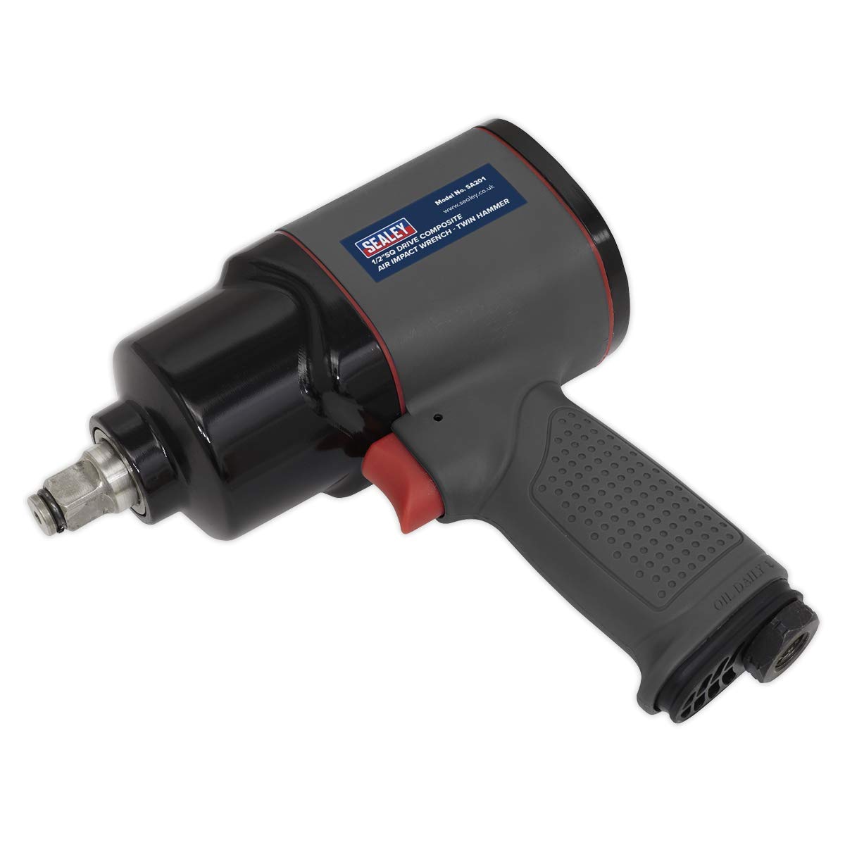 Sealey Air Impact Wrench 1/2""Sq Drive Composite Twin Hammer - SA201
