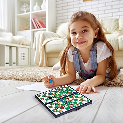Four in a Row, Saijer 4 in a Line Game Line Up 4 Game Mini Board Games Connect Classic Connect Board Game Snake Chess Ludo International Chess Travel Games(4 Sets) - Image 6