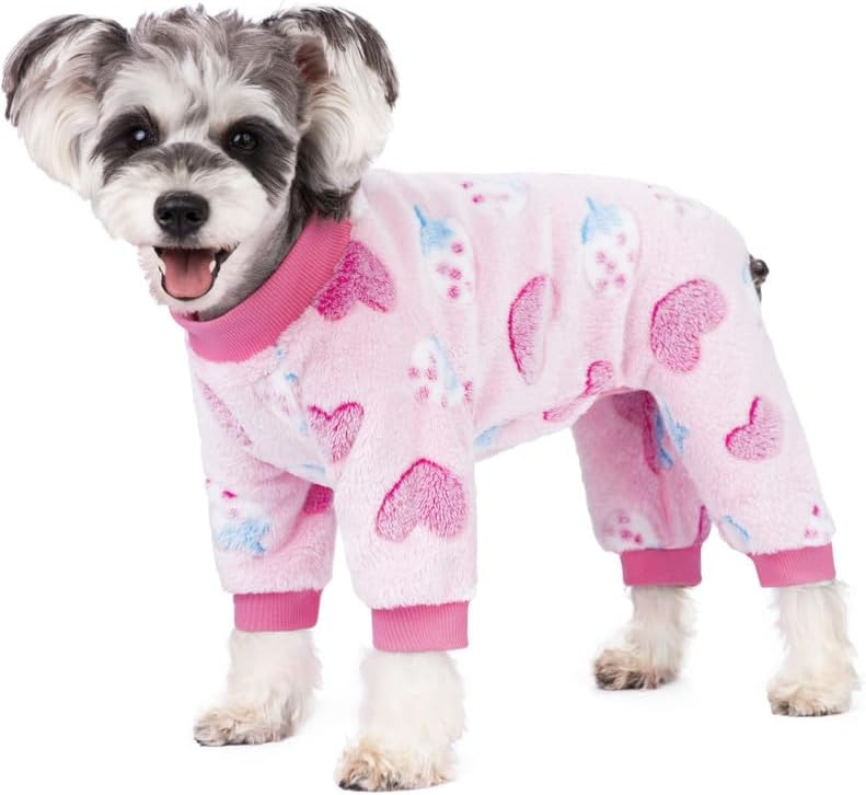 Pijama para perros pequeños, mameluco de invierno para perro, overol de terciopelo cálido, overol para cachorros, ropa de invierno para perros