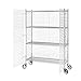 Krollen Industrial Commercial Grade NSF Listed Metal Wire Mesh Storage Chrome Mobile Security Cage Kit, 18