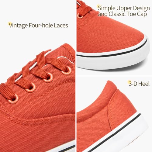 Image of yageyan Men's Low Top Canvas Walking Shoes Lace-up Fashion Sneakers Casual