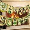 Haimimall St Patricks Day Banner 15pcs Lucky Shamrock St Patricks Day Sign for Holiday Home Decor