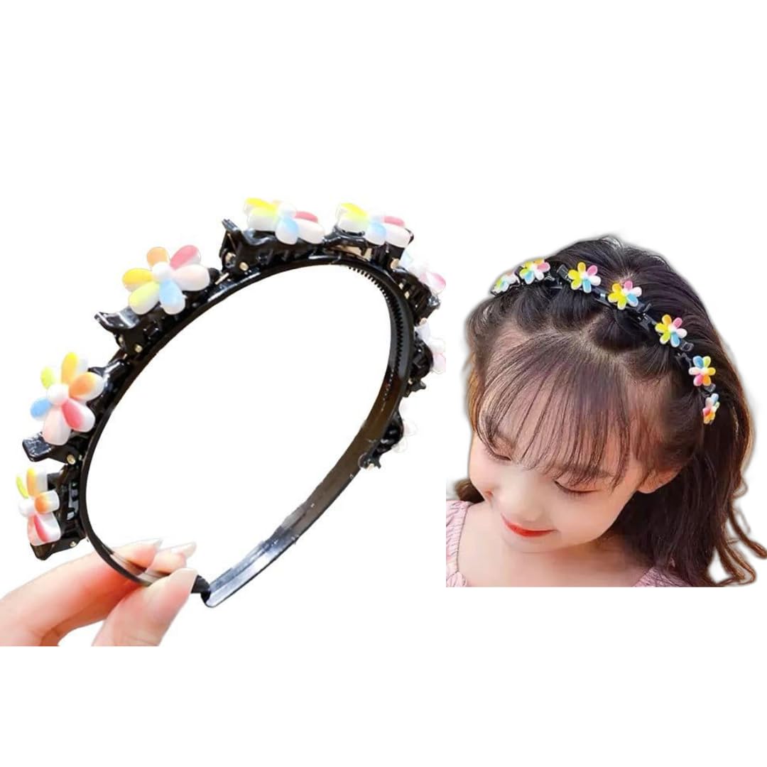 DOUBLE LAYER TWIST PLAIT BANGS HEADBAND HAIRSTYLE TOOLS HAIRPIN KOREAN BRAIDED HAIR BAND (BLACK&BROWN)-picture-52