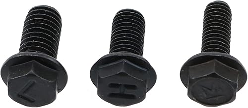 Tornillos de rosca inversa LUORNG 3 piezas de metal negro de 0.236in, 0.276in, 0.315in, rosca inversa para máquina de corte Makita 1104100NBNH DCA