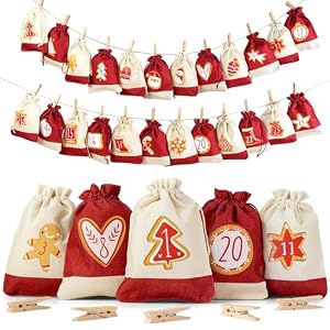 Edelhaus Adventskalender zum Befüllen 24 Stück EH-ACJ-RED