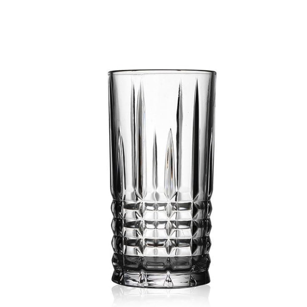 LATRAT Szklanki do picia, Kieliszki 370 ml (φ70 x 150 mm), szkło kryształowe, przezroczyste, nadają się do mycia w zmywarce, do biura (szklanki 2)