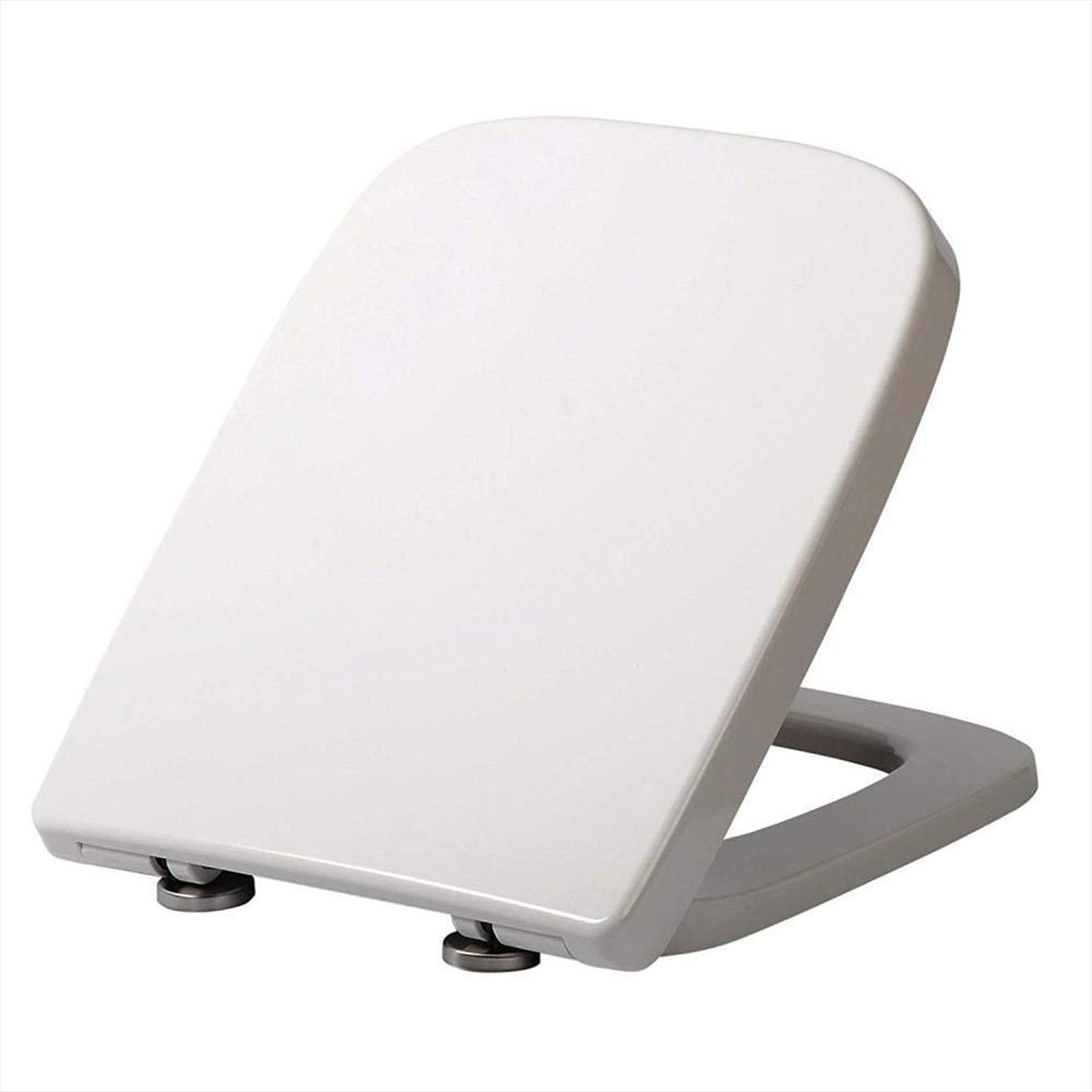 Sedile WC quadrato ad angolo tondo con chiusura ammortizzata