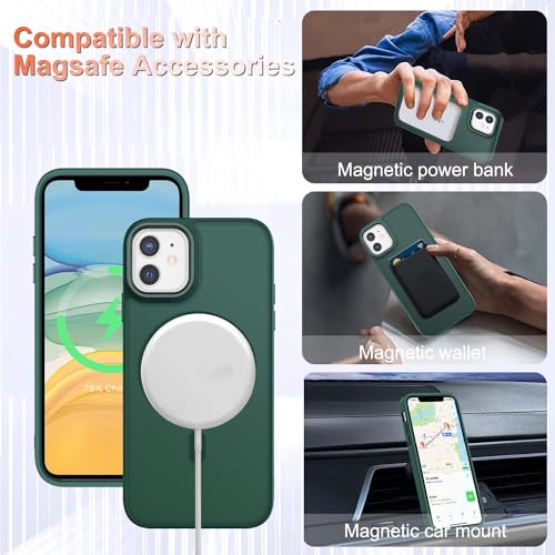 Image of YENAPOON for iPhone 11 Case, Matte Magnetic Phone Case, Dark Green
