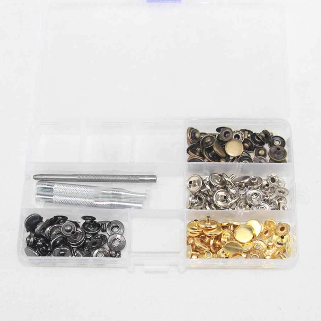 Juego de 3 botones a presión de metal de 12,5 mm, 40/80/100/120/140 juegos/lote, cierres de botones a presión de fijación para bricolaje, bolsas de ropa, herramientas de costura, tipo 5