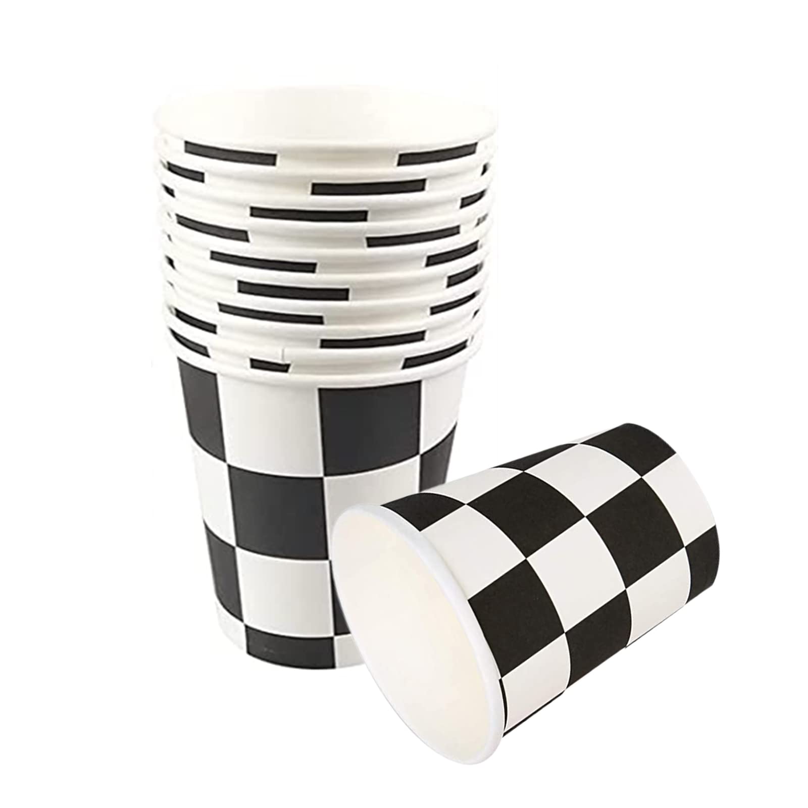 40pcs Black and White Checkered Party Paper Cups,Racing Car Party Cups Racing Car Themed Party Supplies for Boys Girls Birthday,Racing Party,Picnic,Banquet,Birthday,Themed Party Table Decoration — image 1