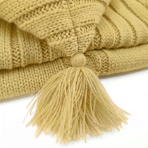 Image of XMWEALTHY Newborn Baby Wrap Swaddle Blanket Knit Wrap Blanket Sack Stroller Wrap for Baby Tumeric 0-6 Month