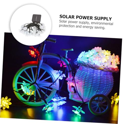 Luces solares LED decorativas loto 12m 100 LEDs blancas miniatura 5