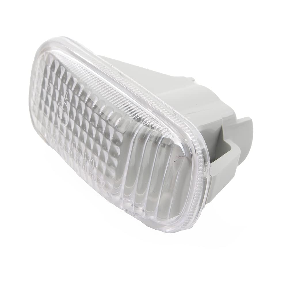FSFY 2 Pcs Side Marker Light Cover Blinker Turn Signal Lamp Replace for HONDA Civic Accord Jazz City Stream CR-V Odyssey 2001-2008, #34301-S5H-T02, White Lens