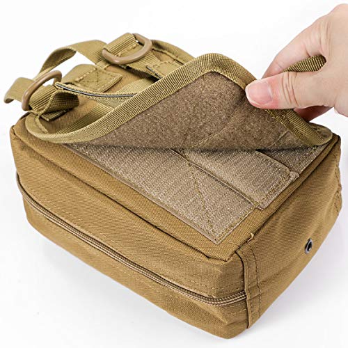 Gogoku Bolsa de primeiros socorros 1000D nylon tático Molle removível bolsa médica vazia para ativid