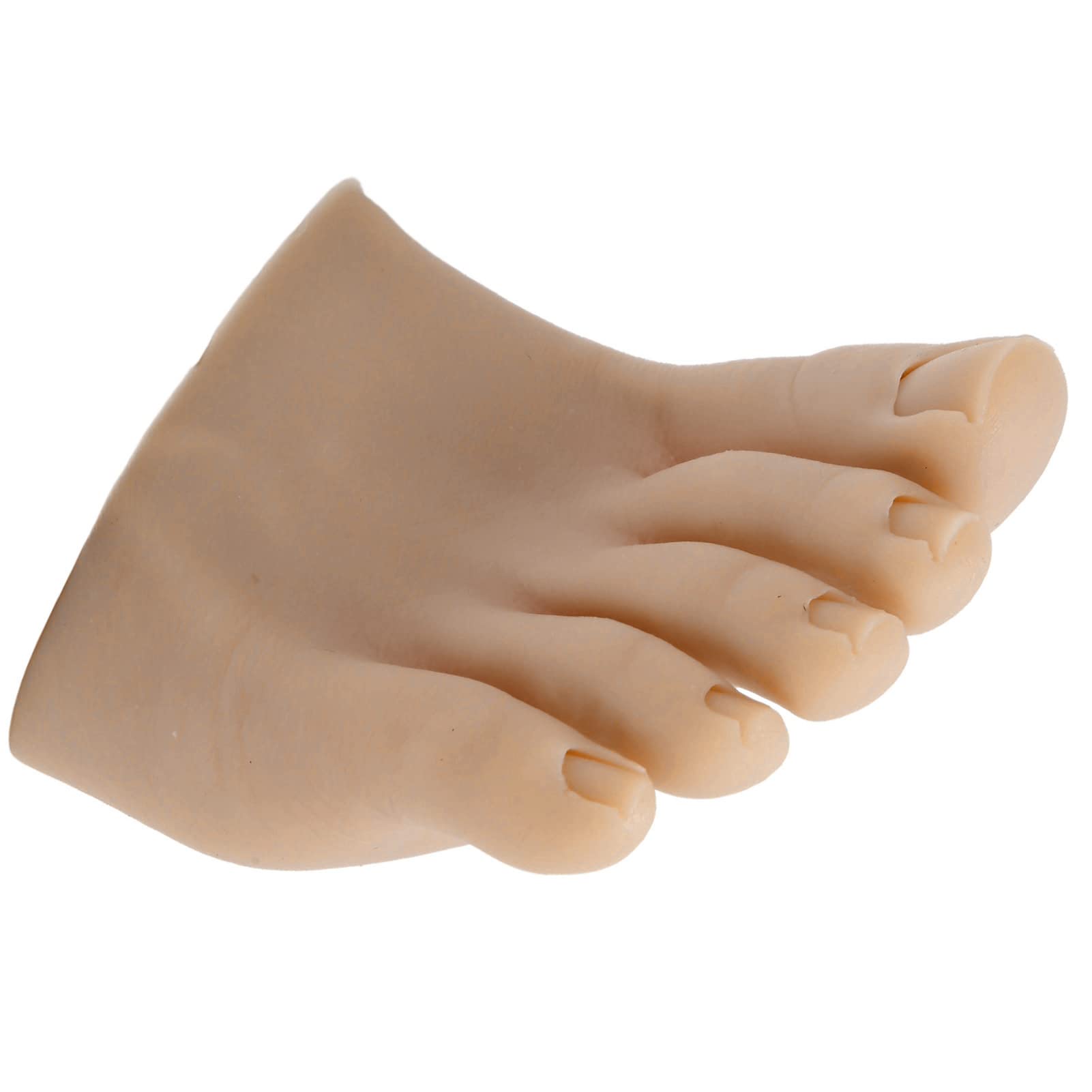 Silikon-Übungsfuß-Nagel-Übungs-Trainings-Schaufensterpuppe, Dunkle Hautfarbe, Halbes Fußmodell, Nagelkunst-Trainingsdisplay, Maniküre-Werkzeug für Nagelspitzen-Kunsttraining (Rechts)