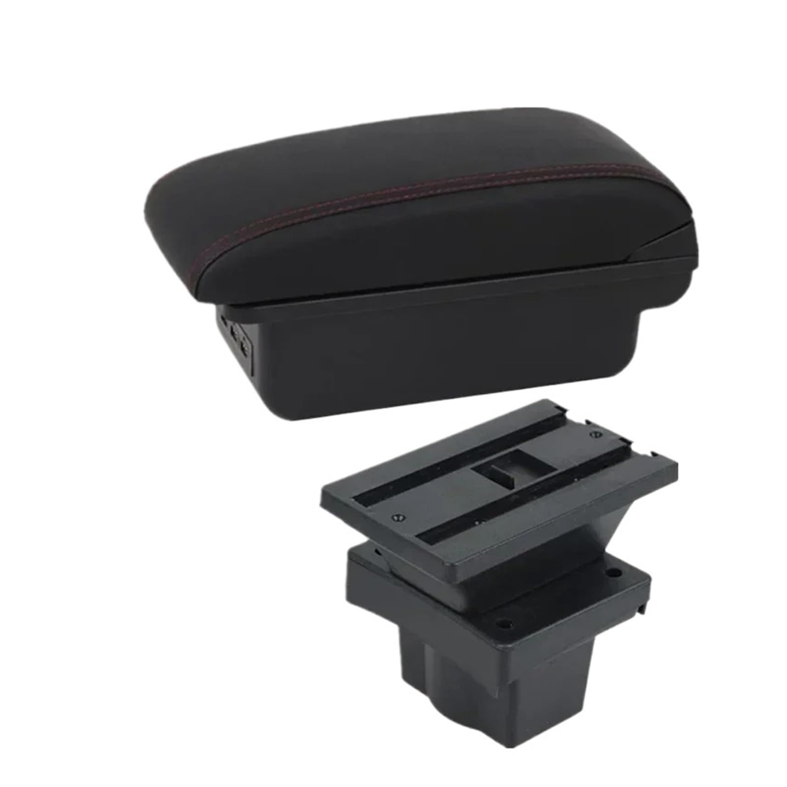 Umdjju B1 Red Line 3Usb For Skoda For Octavia For Yeti Mk2 2005-2012 Car Armrest Storage Box Interior Dedicated Retrofit Accessories Car Centre Console Armrest Box(B1 Red Line 3Usb)