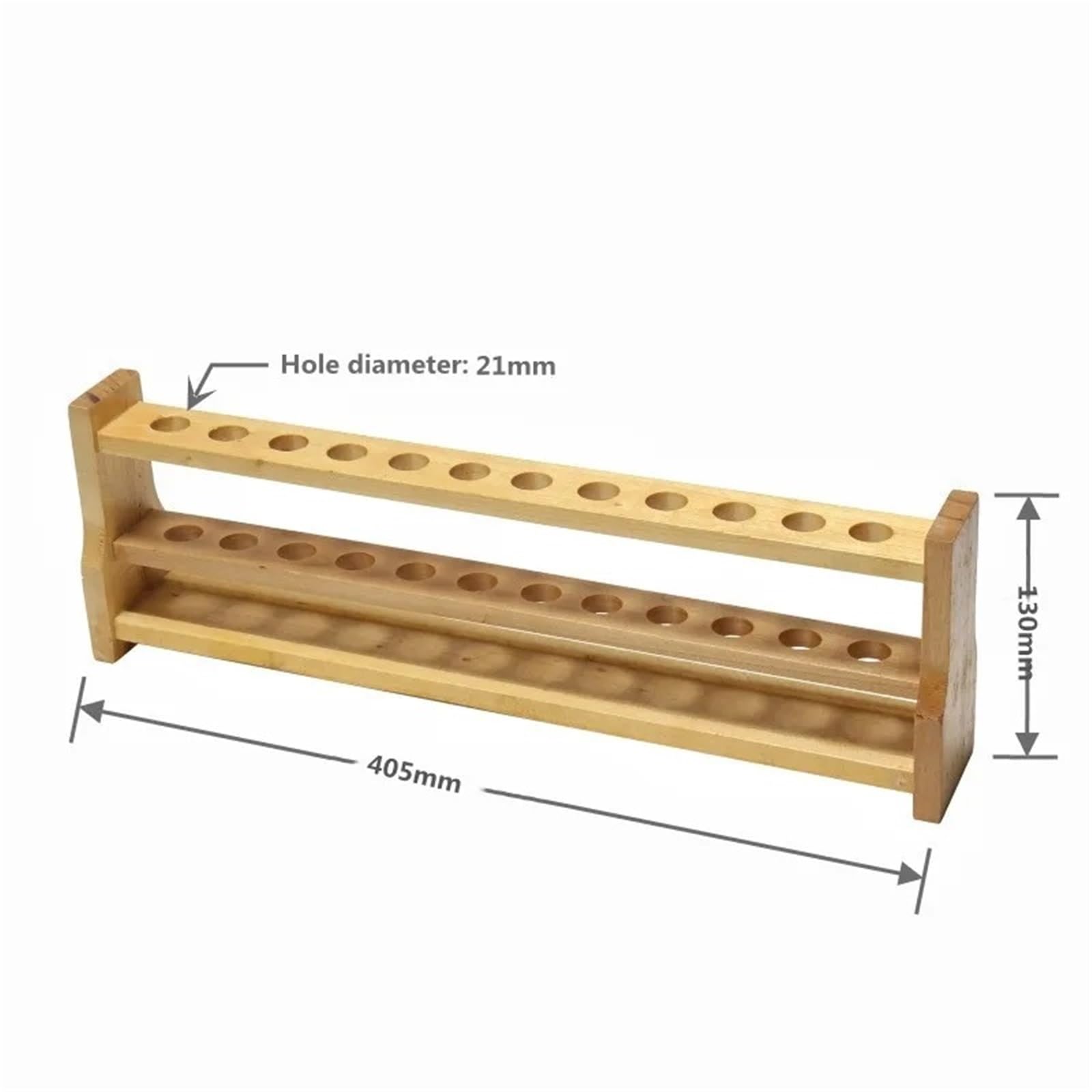Reagenzglasgestell Holzständer, kolorimetrischer Röhrchenhalter aus Holz, 12-Loch-Laborbedarf, Reagenzglasständer