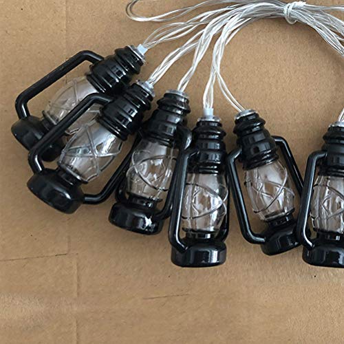 BESTOYARD 2 metros, 10 LEDs, lâmpada de querosene de LED de Halloween, lanternas retrô, formato de p