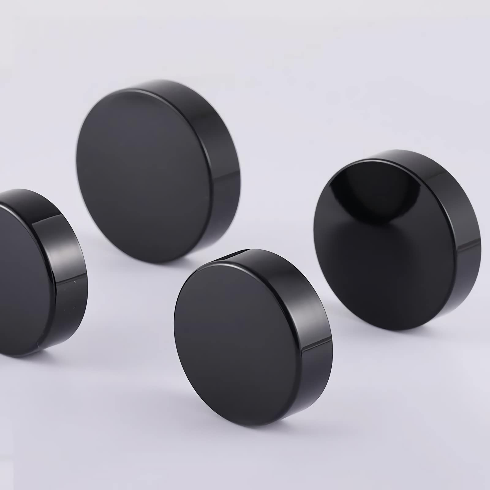 12 Pezzi 50ml Vasetti di Vetro Cosmetici con Tappo Nero, Vuoti 50g Vasetti di Vetro Cosmetici Contenitori Bottiglia da Viaggio per Creme Balsamo Labbra Riutilizzabile