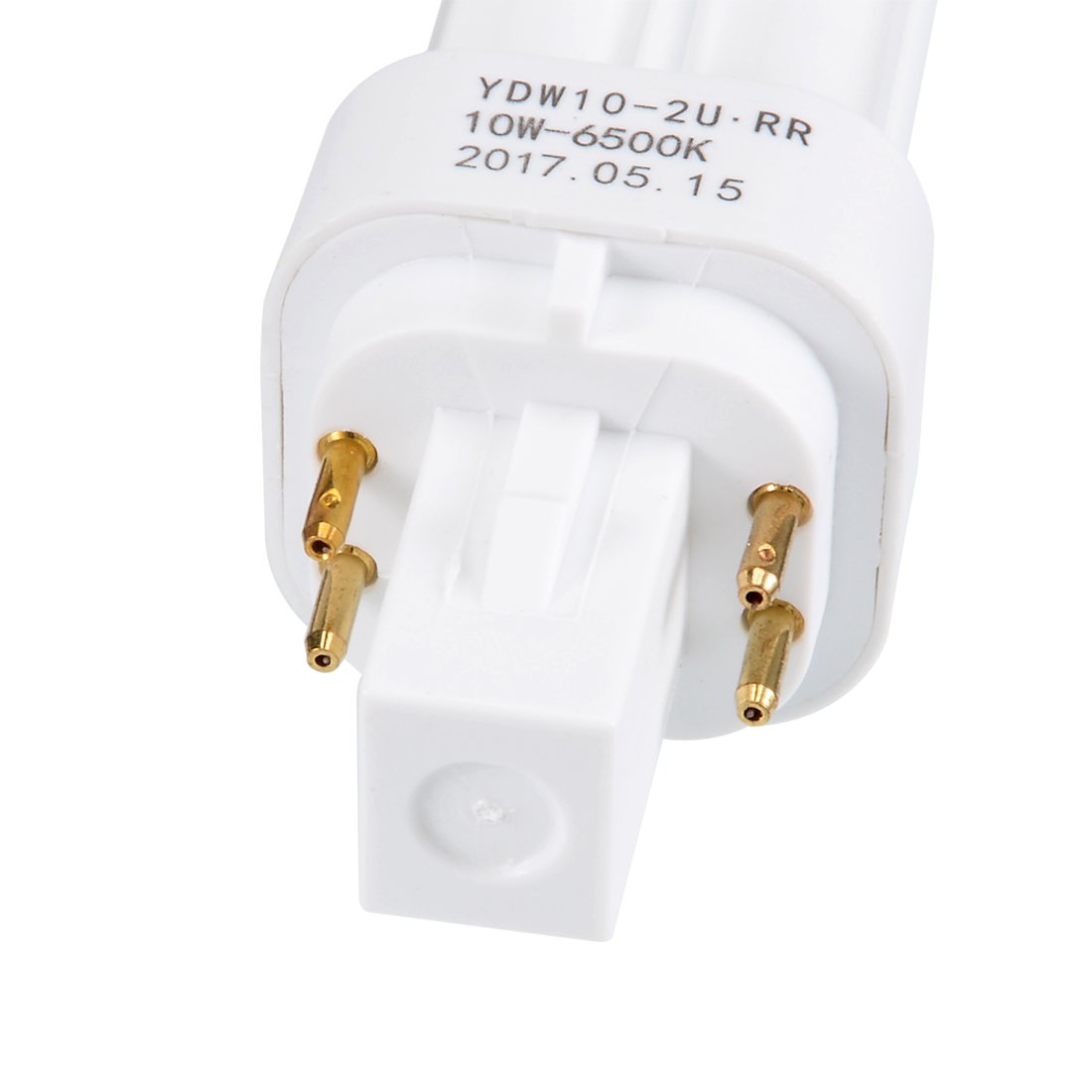 Ruilogod 4pcs AC 220V 10W Double U Tube PL-C lampe 4-Terminal G24 Base de 6500K Blanc Froid