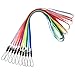 Wisdompro 10 Pack 17-inch Long Colorful Quick Release Neck Lanyards Straps Bulk for USB Flash Drives Keys Keychains ID Name Tag Badge Holders - Assorted Colors