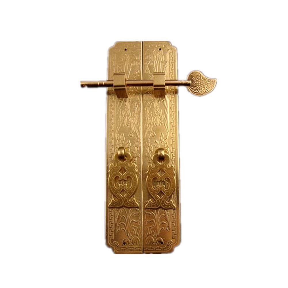 VOPLIVAT Vintage Brass Cabinet Drawer Pulls, Cabinet Door Handle Pure Copper Bronze Brass 15cm 18cm(Brass,15CM)