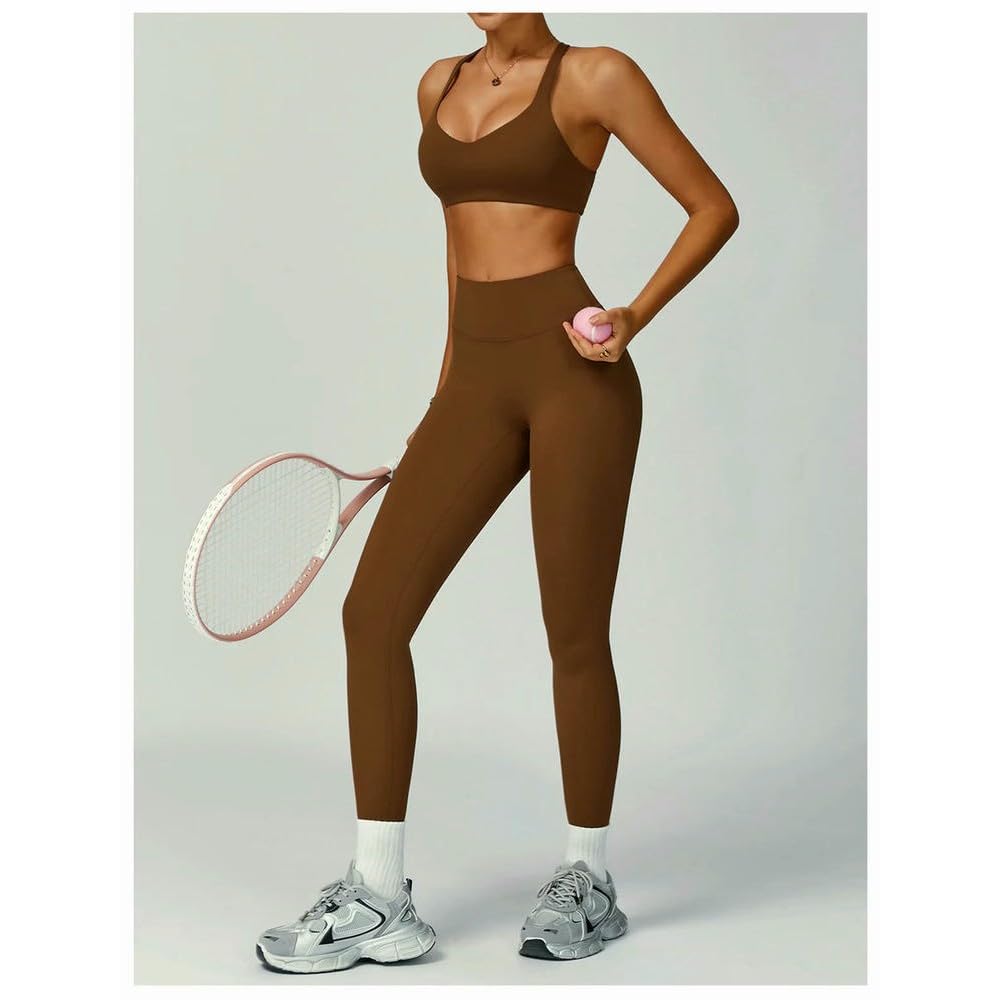 JCVBN damskie legginsy do jogi z wysokim stanem bezszwowe wysokie rozciągliwe podnoszące pośladki oddychające spodnie sportowe damskie legginsy na siłownię