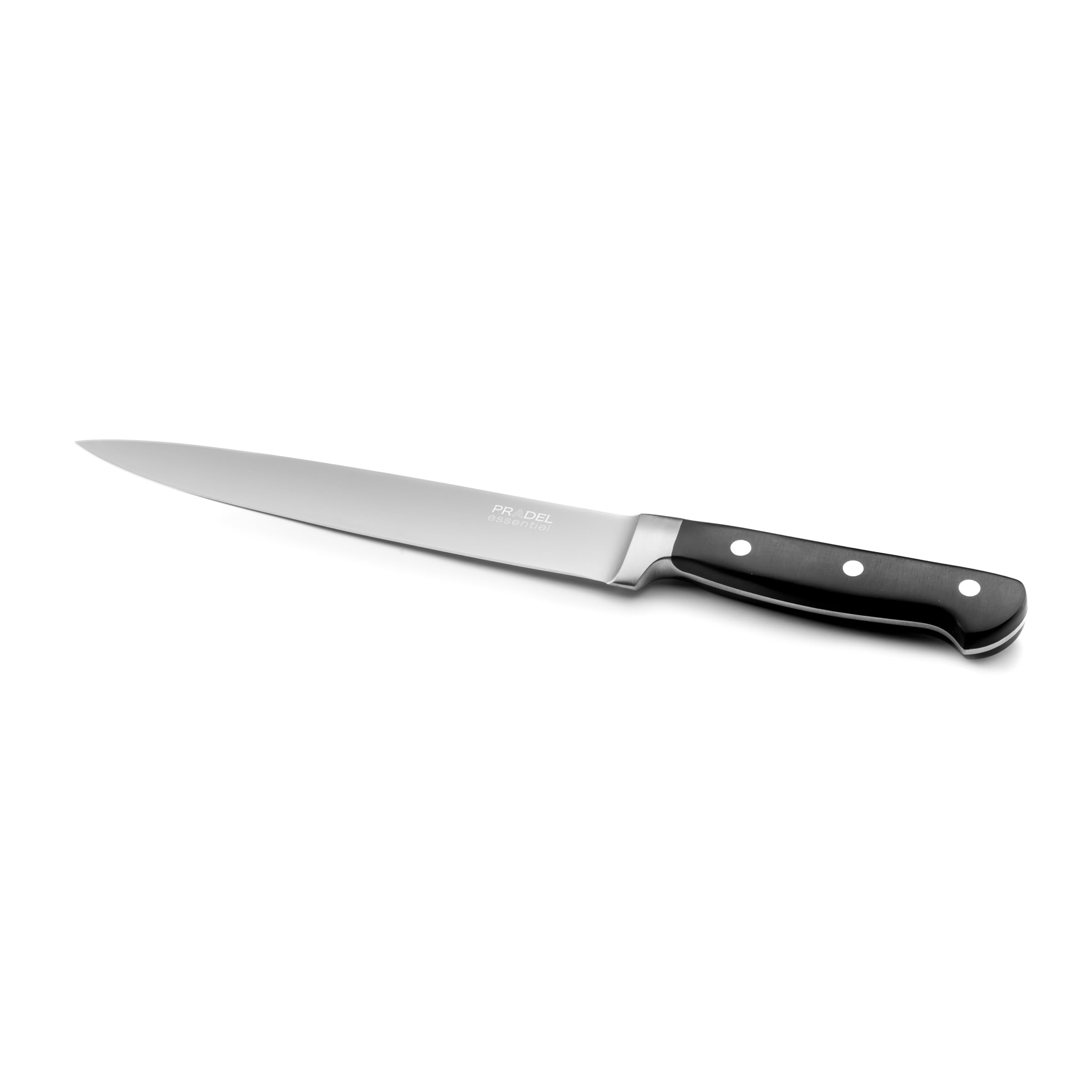 Pradel Essentiel - Coltello da intaglio - Stemma - Acciaio inox 13 C, finitura satinata - Lama 20 cm - Nero