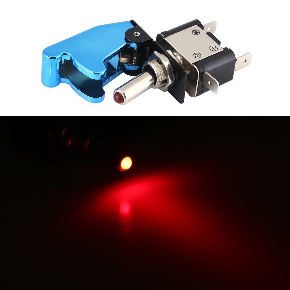 2 Interruttori LED 12V 4 Pin - Per Auto, Barca E Off-Road, Con Lampada Rossa